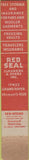 Matchbook Cover - Red Seal Cleaners Dyers Detroit MI WORN 10 Strike
