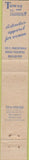 Matchbook Cover - Town and Resort Mesa AZ Women's Clothes 10 Strike