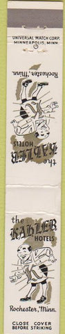 Matchbook Cover - Kakler Hotels Rochester MN 10 Strike