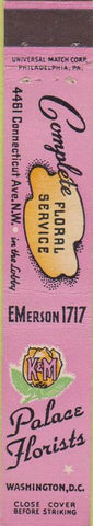 Matchbook Cover - Palace Florists Washington DC 10 Strike