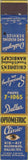 Matchbook Cover - Dallas Optometric Clinic Dallas TX 10 Strike