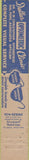 Matchbook Cover - Dallas Optometric Clinic Dallas TX 10 Strike