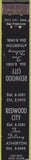Matchbook Cover - Redwood City Atherton CA WORN 10 Strike