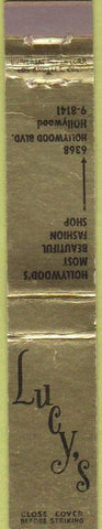 Matchbook Cover - Lucy's Hollywood CA Women's Clothes 10 Strike