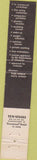 Matchbook Cover - Zetland Acting Modeling girlie Los Angeles CA 10 Strike
