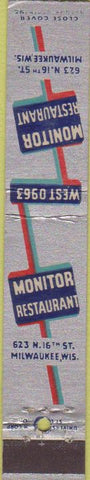 Matchbook Cover - Monitor Restaurant Milwaukee WI 10 Strike