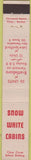 Matchbook Cover - Snow White Cabins Brattleboro VT Lake Spofford NH 10 Strike