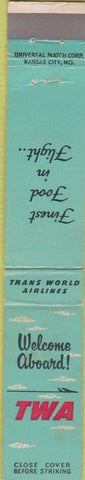 Matchbook Cover - TWA Airlines Trans World 10 Strike