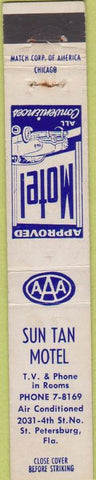 Matchbook Cover - Sun Tan Motel ST Petersburg FL 10 Strike