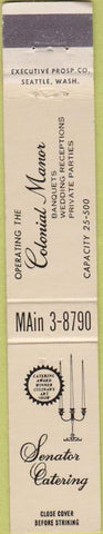 Matchbook Cover - Senator Catering Seattle WA 10 Strike