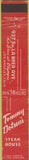 Matchbook Cover - Tommy Dotson's Steak House Los Angeles CA WORN 10 Strike