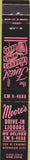 Matchbook Cover - Moore's Drive In Liquors Redwood City CA 10 Strike