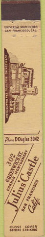 Matchbook Cover - Julius' Castle San Francisco CA 10 Strike