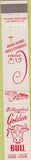 Matchbook Cover - Golden Bull Restaurant Los Angeles Santa Monica CA 10 Strike