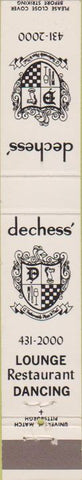 Matchbook Cover - Dechess' Restaurant Bridgeport CT? 10 Strike