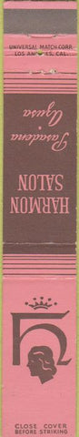Matchbook Cover - Harmon Salon Pasadena Azusa CA 10 Strike