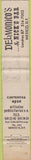 Matchbook Cover - Delmonico's Londres Mexico DF 10 Strike