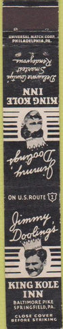 Matchbook Cover - Jimmy Dooling's King Kole Inn Springfield PA 10 Strike