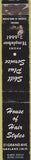Matchbook Cover - House of Hair Styles Oakland CA WORN 10 Strike