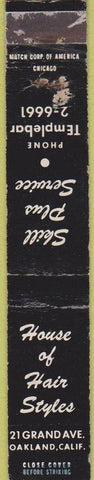 Matchbook Cover - House of Hair Styles Oakland CA WORN 10 Strike