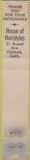 Matchbook Cover - House of Hair Styles Oakland CA WORN 10 Strike