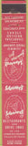 Matchbook Cover - Sammy's Restaurants Harlingen Brownsville TX 10 Strike