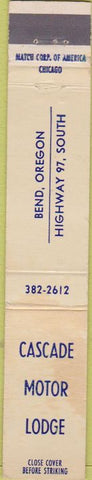 Matchbook Cover - Cascade Motor Lodge Bend OR STAINED 10 Strike