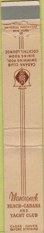 Matchbook Cover - Mamaroneck Beach Yacht Club Mamaroneck NY 10 Strike