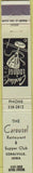 Matchbook Cover - The Carousel Restaurant Coralville IA WEAR 10 Strike
