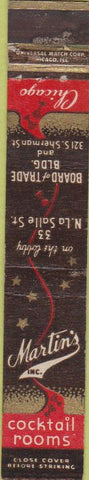 Matchbook Cover - Martin's Inc Restaurant Chicago IL 10 Strike