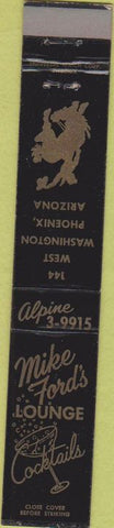 Matchbook Cover - Mike Ford's Lounge Phoenix AZ 10 Strike