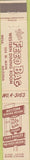 Matchbook Cover - Feed Bag Restaurant Mesa AZ fried chicken 10 Strike