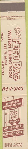 Matchbook Cover - Feed Bag Restaurant Mesa AZ fried chicken 10 Strike