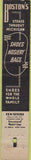 Matchbook Cover - Boston's Shoes Hosiery Michigan MI 10 Strike