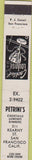 Matchbook Cover - Petrini's San Francisco CA white 10 Strike