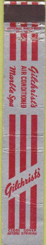 Matchbook Cover - Gilchrist's Marble Spa WEAR 10 Strike