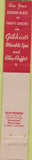 Matchbook Cover - Gilchrist's Marble Spa WEAR 10 Strike