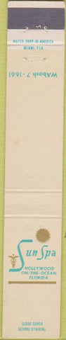 Matchbook Cover - Sun Spa Hollywood FL 10 Strike