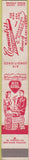 Matchbook Cover - Comuntzis Restaurant Morgantown VA girlie 10 Strike