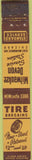 Matchbook Cover - Milwaukee Devon il gas Chicago IL Tires 10 Strike
