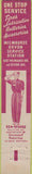 Matchbook Cover - Milwaukee Devon il gas Chicago IL Tires 10 Strike