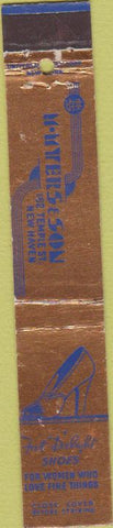 Matchbook Cover - Myers  and  Son Shoes New Haven CT women's 10 Strike