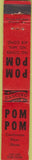 Matchbook Cover - Pom Pom NO TOWN 10 Strike