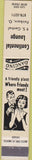 Matchbook Cover - Continental Lounge Fairborn OH 10 Strike
