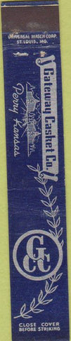 Matchbook Cover - Gateway Casket Co Perry KS 10 Strike