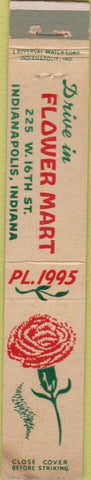 Matchbook Cover - Flower Mart Indianapolis IN WEAR 10 Strike