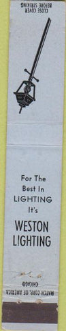 Matchbook Cover - Weston Lighting 10 Strike