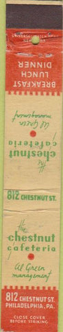 Matchbook Cover - Chestnut Cafeteria Philadelphia PA WEAR 10 Strike