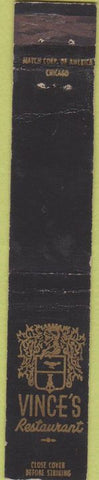 Matchbook Cover - Vince's Restaurant Oakland CA WORN 10 Strike