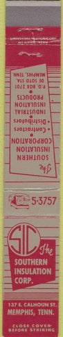 Matchbook Cover - Southern Insulation Corp Memphis TN 10 Strike